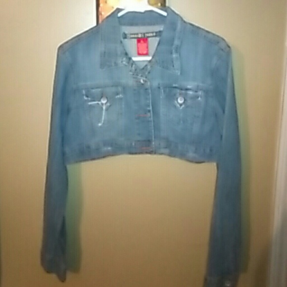 half cut denim jacket